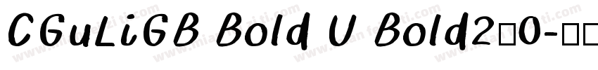 CGuLiGB Bold U Bold250字体转换